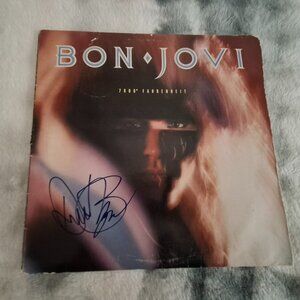 Bon Jovi Autographed Signed LP 7800 Fahrenheit